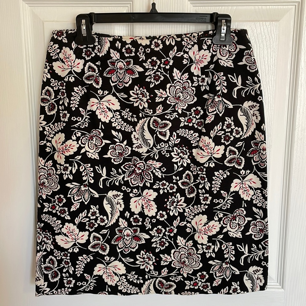 Floral Print Pencil Skirt Sz 6